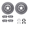 4312-73026 Geospec Brake Rotors with 3000-Series Ceramic Brake Pads & Hardware, 2005-2011 Audi/Volkswagen, Position: Rear - image 1