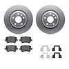 4312-73027 Geospec Brake Rotors with 3000-Series Ceramic Brake Pads & Hardware, 2008-2015 Audi/Volkswagen, Position: Rear - image 1