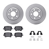 4312-73030 Geospec Brake Rotors with 3000-Series Ceramic Brake Pads & Hardware, 2008-2015 Audi/Volkswagen, Position: Rear - image 1