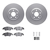 4312-73033 Geospec Brake Rotors with 3000-Series Ceramic Brake Pads & Hardware, 2008-2011 Audi/Volkswagen, Position: Front - image 1
