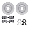 4312-73043 Geospec Brake Rotors with 3000-Series Ceramic Brake Pads & Hardware, 2011-2018 Audi/Volkswagen, Position: Rear - image 1