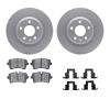4312-73045 Geospec Brake Rotors with 3000-Series Ceramic Brake Pads & Hardware, 2012-2013 Audi/Volkswagen, Position: Rear - image 1
