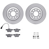 4312-73051 Geospec Brake Rotors with 3000-Series Ceramic Brake Pads & Hardware, Fits Select Audi/Volkswagen, Position: Rear - image 1
