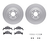 4312-73055 Geospec Brake Rotors with 3000-Series Ceramic Brake Pads & Hardware, Fits Select Audi/Volkswagen, Position: Front - image 1