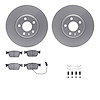 4312-73057 Geospec Brake Rotors with 3000-Series Ceramic Brake Pads & Hardware, Fits Select Audi/Volkswagen, Position: Front - image 1