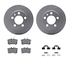 4312-74007 Geospec Brake Rotors with 3000-Series Ceramic Brake Pads & Hardware, 1999-2015 Audi/Volkswagen, Position: Rear - image 1