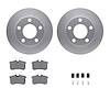4312-74008 Geospec Brake Rotors with 3000-Series Ceramic Brake Pads & Hardware, 1997-2002 Audi/Volkswagen, Position: Rear - image 1