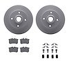 4312-74012 Geospec Brake Rotors with 3000-Series Ceramic Brake Pads & Hardware, 1999-1999 Audi/Volkswagen, Position: Rear - image 1