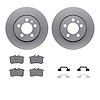 4312-74014 Geospec Brake Rotors with 3000-Series Ceramic Brake Pads & Hardware, 2003-2006 Audi/Volkswagen, Position: Rear - image 1