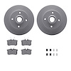 4312-74015 Geospec Brake Rotors with 3000-Series Ceramic Brake Pads & Hardware, 1985-1998 Audi/Volkswagen, Position: Rear - image 1