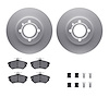 4312-74022 Geospec Brake Rotors with 3000-Series Ceramic Brake Pads & Hardware, 1986-2002 Audi/Volkswagen, Position: Front - image 1