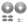 4312-74028 Geospec Brake Rotors with 3000-Series Ceramic Brake Pads & Hardware, 1993-1993 Audi/Volkswagen, Position: Front - image 1