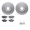 4312-74033 Geospec Brake Rotors with 3000-Series Ceramic Brake Pads & Hardware, 2005-2018 Audi/Volkswagen, Position: Front