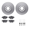 4312-74035 Geospec Brake Rotors with 3000-Series Ceramic Brake Pads & Hardware, 2011-2019 Audi/Volkswagen, Position: Front - image 1