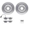 4312-74045 Geospec Brake Rotors with 3000-Series Ceramic Brake Pads & Hardware, Fits Select Audi/Volkswagen, Position: Rear - image 1