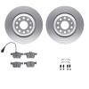 4312-74047 Geospec Brake Rotors with 3000-Series Ceramic Brake Pads & Hardware, Fits Select Audi/Volkswagen, Position: Rear - image 1