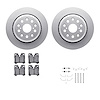 4312-75021 Geospec Brake Rotors with 3000-Series Ceramic Brake Pads & Hardware, 2007-2017 Lexus/Toyota/Scion, Position: Rear - image 1