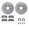 4312-76044 Geospec Brake Rotors with 3000-Series Ceramic Brake Pads & Hardware, 2001-2003 Lexus/Toyota/Scion, Position: Rear - image 1