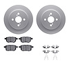 4312-76082 Geospec Brake Rotors with 3000-Series Ceramic Brake Pads & Hardware, 2012-2018 Lexus/Toyota/Scion, Position: Rear - image 1
