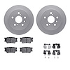 4312-76090 Geospec Brake Rotors with 3000-Series Ceramic Brake Pads & Hardware, 2012-2018 Lexus/Toyota/Scion, Position: Rear - image 1