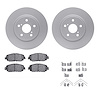 4312-76094 Geospec Brake Rotors with 3000-Series Ceramic Brake Pads & Hardware, Fits Select Lexus/Toyota/Scion, Position: Front - image 1