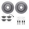 4312-79002 Geospec Brake Rotors with 3000-Series Ceramic Brake Pads & Hardware, Fits Select Maserati, Position: Rear