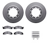 4412-54007 Geospec Brake Rotors with Ultimate-Duty Brake Pads & Hardware, 1988-1998 Ford/Lincoln/Mercury/Mazda, Position: Front, - image 1