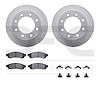 4412-54056 Geospec Brake Rotors with Ultimate-Duty Brake Pads & Hardware, 2006-2010 Ford/Lincoln/Mercury/Mazda, Position: Rear - image 1