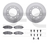 4412-54057 Geospec Brake Rotors with Ultimate-Duty Brake Pads & Hardware, 2005-2007 Ford/Lincoln/Mercury/Mazda, Position: Rear - image 1