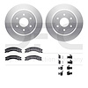 4412-67009 Geospec Brake Rotors with Ultimate-Duty Brake Pads & Hardware, Fits Select Infiniti/Nissan, Position: Rear - image 1