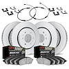 4424-47001 Geospec Brake Rotors with Ultimate-Duty Brake Pads/Sensor & Hardware Kit, Fits Select GM, Position: Front and Rear - image 1