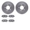 4502-21072 Geospec Brake Rotors w/5000 Advanced Brake Pads Kit, Fits Select Kia/Hyundai/Genesis, Position: Rear - image 1