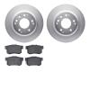 4502-59136 Geospec Brake Rotors w/5000 Advanced Brake Pads Kit, 1995-1998 Acura/Honda, Position: Rear