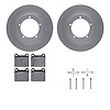 4512-02029 Geospec Brake Rotors w/5000 Advanced Brake Pads Kit & Hardware, 1965-1973 Porsche, Position: Front - image 1