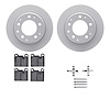 4512-02035 Geospec Brake Rotors w/5000 Advanced Brake Pads Kit & Hardware, 1984-1989 Porsche, Position: Rear