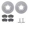 4512-02037 Geospec Brake Rotors w/5000 Advanced Brake Pads Kit & Hardware, 1997-2004 Porsche, Position: Rear - image 1