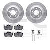 4512-02039 Geospec Brake Rotors w/5000 Advanced Brake Pads Kit & Hardware, 2005-2006 Porsche, Position: Rear - image 1