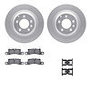 4512-02042 Geospec Brake Rotors w/5000 Advanced Brake Pads Kit & Hardware, 2011-2014 Porsche, Position: Rear - image 1