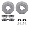 4512-03099 Geospec Brake Rotors w/5000 Advanced Brake Pads Kit & Hardware, 1999-2006 Kia/Hyundai/Genesis, Position: Rear - image 1