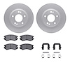 4512-03102 Geospec Brake Rotors w/5000 Advanced Brake Pads Kit & Hardware, 2003-2013 Kia/Hyundai/Genesis, Position: Front - image 1