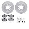 4512-03107 Geospec Brake Rotors w/5000 Advanced Brake Pads Kit & Hardware, 2003-2008 Kia/Hyundai/Genesis, Position: Rear - image 1
