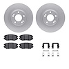4512-03112 Geospec Brake Rotors w/5000 Advanced Brake Pads Kit & Hardware, 2006-2011 Kia/Hyundai/Genesis, Position: Front - image 1