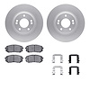 4512-03115 Geospec Brake Rotors w/5000 Advanced Brake Pads Kit & Hardware, 2010-2016 Kia/Hyundai/Genesis, Position: Front - image 1