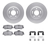 4512-03117 Geospec Brake Rotors w/5000 Advanced Brake Pads Kit & Hardware, 2013-2015 Kia/Hyundai/Genesis, Position: Front - image 1