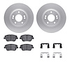 4512-03118 Geospec Brake Rotors w/5000 Advanced Brake Pads Kit & Hardware, 2009-2016 Kia/Hyundai/Genesis, Position: Front - image 1