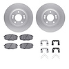 4512-03122 Geospec Brake Rotors w/5000 Advanced Brake Pads Kit & Hardware, 2017-2019 Kia/Hyundai/Genesis, Position: Front