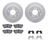 4512-03123 Geospec Brake Rotors w/5000 Advanced Brake Pads Kit & Hardware, 2005-2008 Kia/Hyundai/Genesis, Position: Rear - image 1