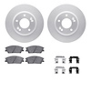 4512-03124 Geospec Brake Rotors w/5000 Advanced Brake Pads Kit & Hardware, Fits Select Kia/Hyundai/Genesis, Position: Front - image 1