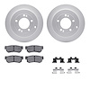 4512-03129 Geospec Brake Rotors w/5000 Advanced Brake Pads Kit & Hardware, 2006-2009 Kia/Hyundai/Genesis, Position: Rear - image 1