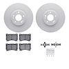 4512-03135 Geospec Brake Rotors w/5000 Advanced Brake Pads Kit & Hardware, 2009-2014 Kia/Hyundai/Genesis, Position: Front - image 1